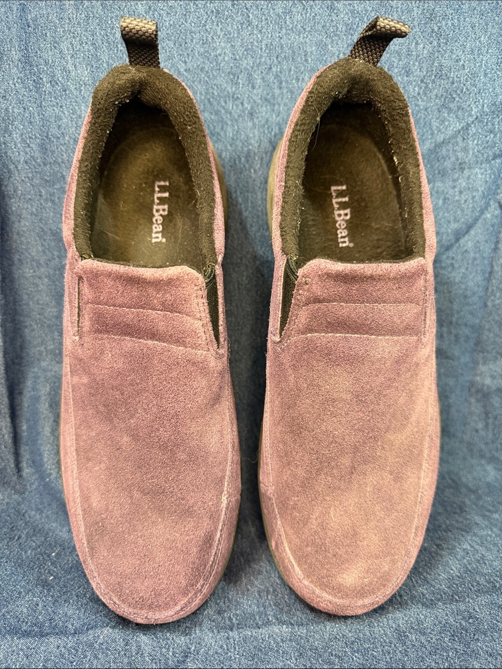 L.L. Bean Women's Plum Suede Slip-On Shoes